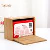 FLH Wooden Cubic Rectangular Tissue Storage Box Paper Case Home Hotel Napkin Holder