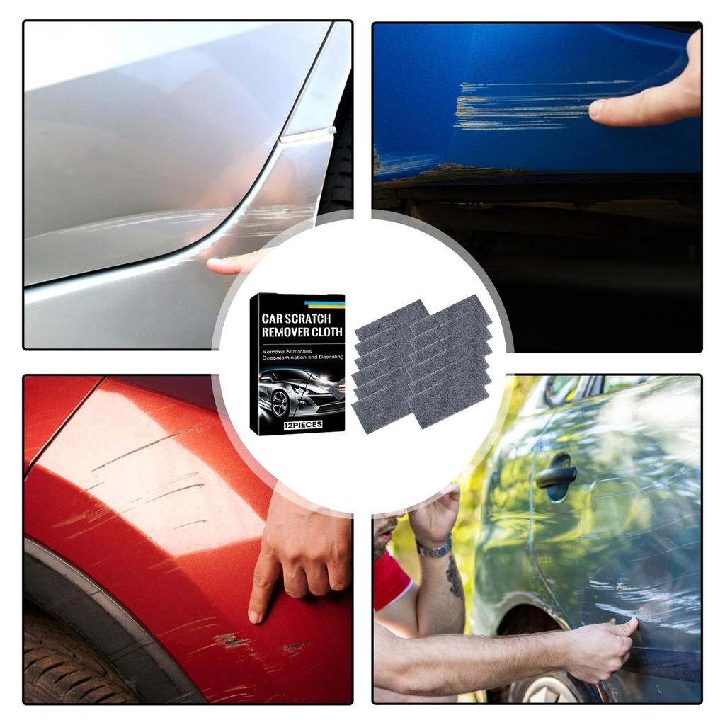 Car Paint Scratch Repair 12-pieces Reusable Paint Repair Nanowipe Nano Cloth Scratch Remover For Trailer RV Truck Automotive