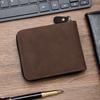 Large Capacity Men's Short Wallet Thin Card Holder Portable PU Leather Coin Purse  Daily