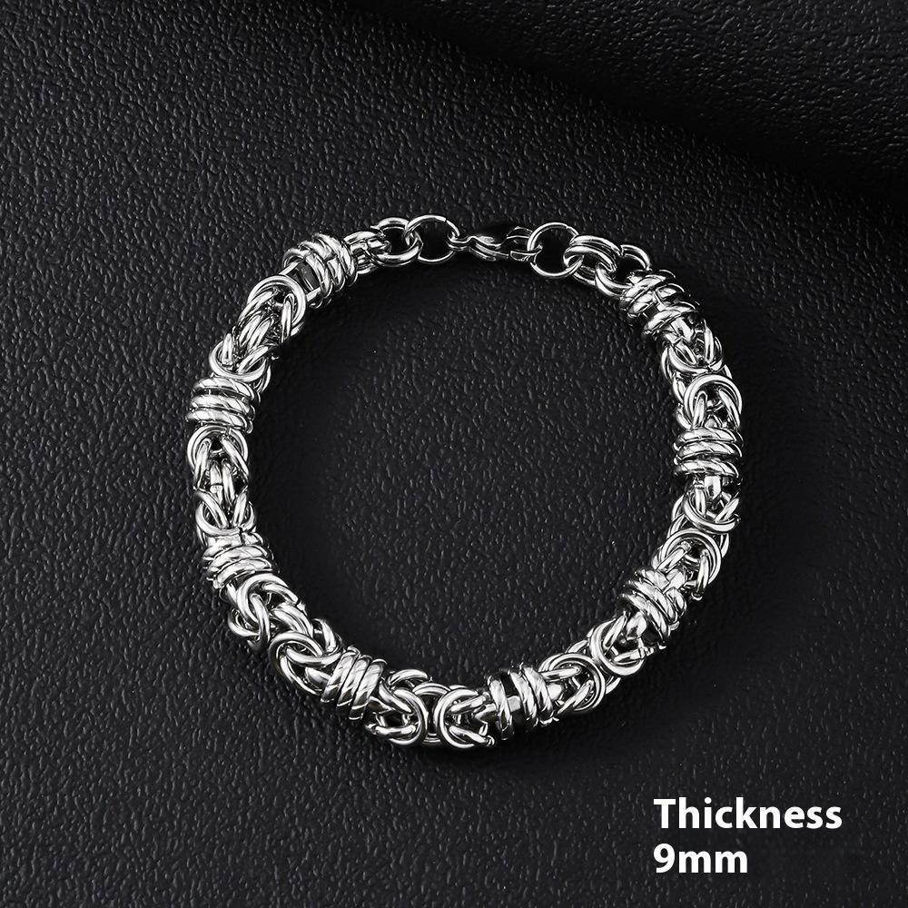 Bracciale da Uomo in Acciaio Inossidabile Semplice Prepotente Punk Alto Senso Cubano Acciaio al Titanio Bracciale Gioielli da Uomo