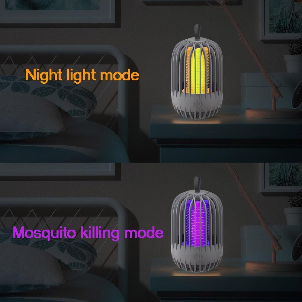 Electric Shock Mosquito Killer Lamp USB Rechargeable Repellent UV Light Anti Mosquito Insect Trap Outdoor Camping Mosquito Light