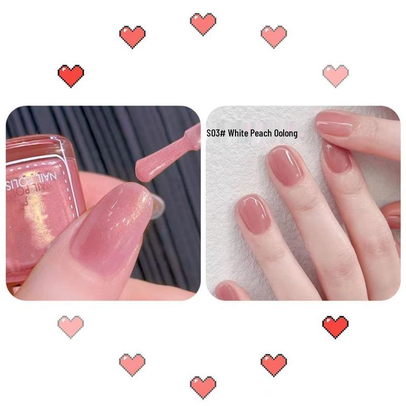 Aurora Mermaid Peelable Nail Polish - Odorless, Quick-Dry, Whitening, Fine Glitter Nude Bestseller