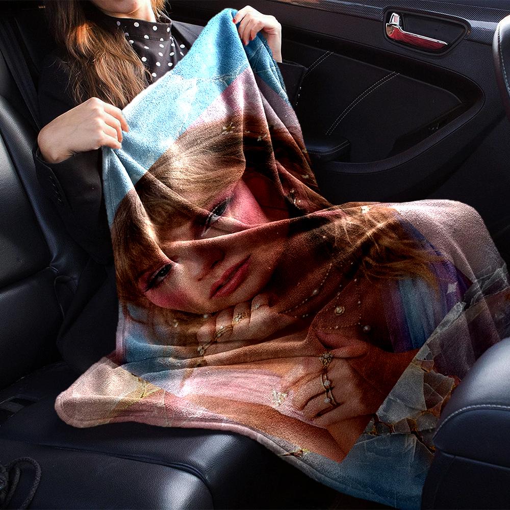 Taylor Swift Magazine Cover Blanket Soft Throw Blanket For Home Bedroom Bed Sofa Travel Office Solid Christmas Blanket