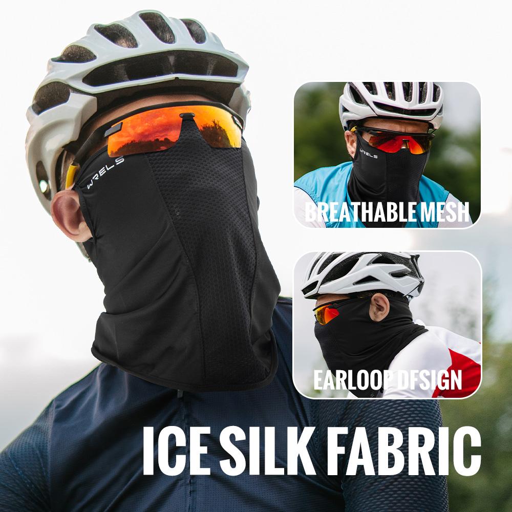 WRELS Ice Silk Sunscreen Mask Summer Sun Protection Breathable UV Resistant Windproof Uv Mask for Cycling Hiking Outdoor Sports
