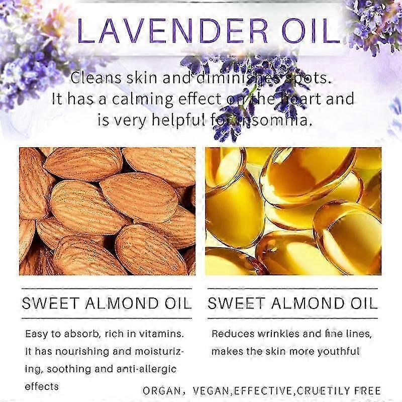 Natural Aromatherapy Oil 30ml , 2Pcs Lavender Essential Oils for Better Sleep