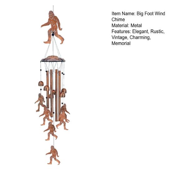 Bigfoot Windspiele für Draußen Metall Windspiel Dekoration für Zuhause Garten Terrasse Hof Dekor Sasquatch Geschenke für Frauen Papa Opa