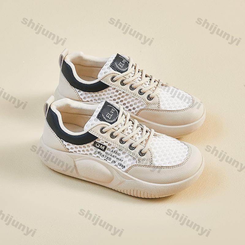 Fashion Women's Platform Casual Shoes 2025 New Height Increase Mesh Breathable Sports Shoes Comfortable Fashion Lace Up Vulcanize Shoes