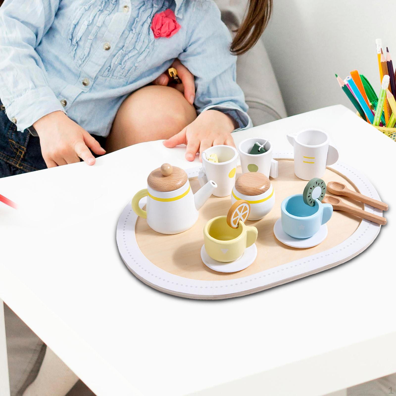 

Pretend Afternoon Tea Set Toddlers Time Play Kitchen Accessories for Kids