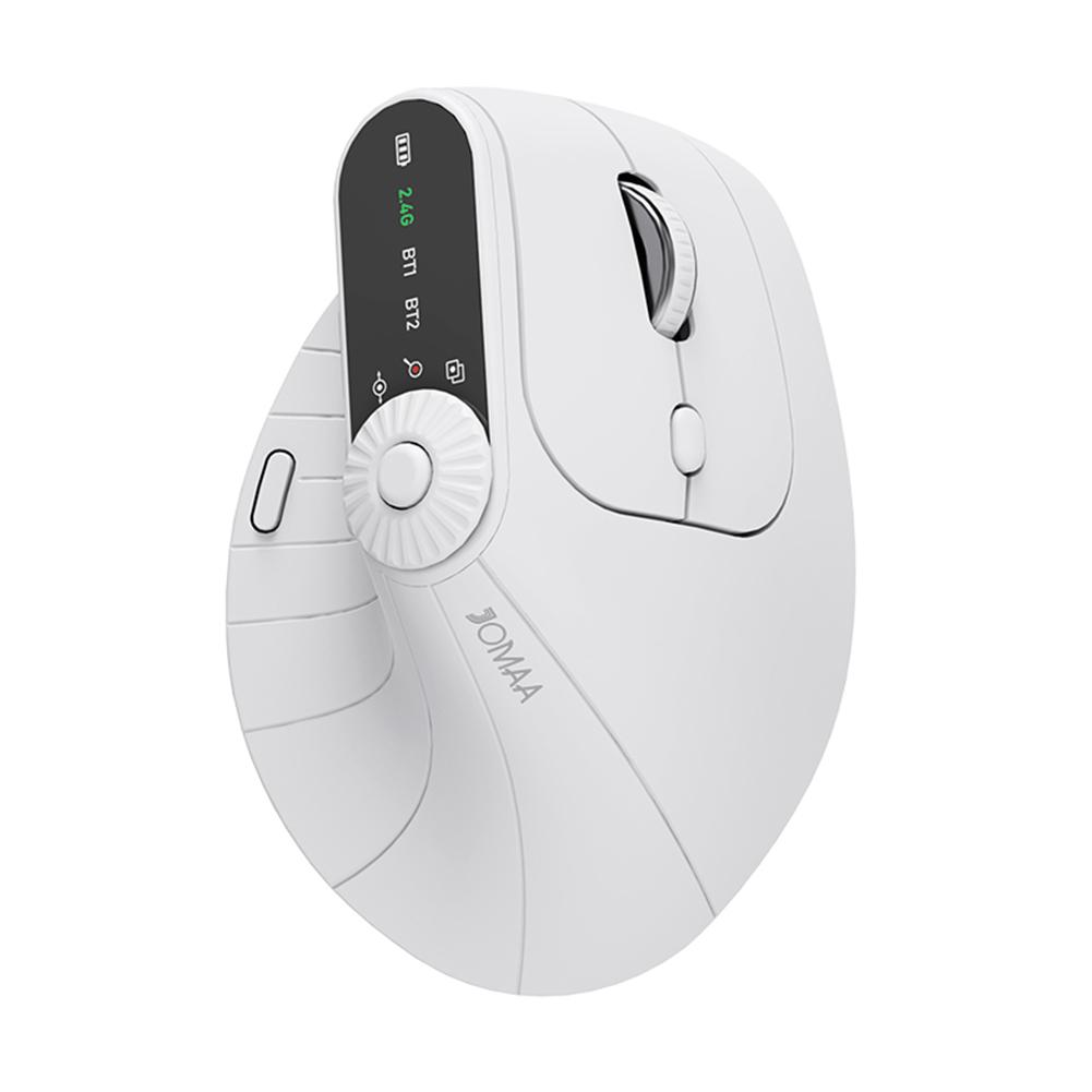 Vertical Wireless Mouse Rechargeable Bluetooth-Compatible +2.4GHz Laptops Computer PC Mice 1000/1200/1600/2400 DPI for Laptop PC