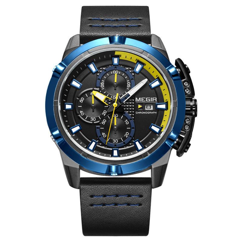 Men'S Watch Features Multifunctional Chronograph Calendar Personalized Watc Quartz Watch 2062G