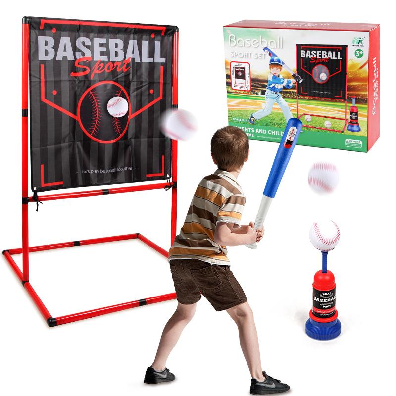 Children'S Baseball Rack Throwing Ball Practice Scoring Game Cloth Target Automatic Launch Indoor Outdoor Sports Toys