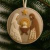 Nativity Scene Felted Craft Ornament Set With Instructions Religious Themed Embroidery Supplies For Christmas Decoration