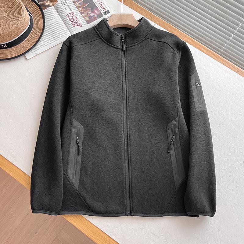 Warm Fleece Outdoor Mountain Style Stand-Up Collar Jacket for Couples