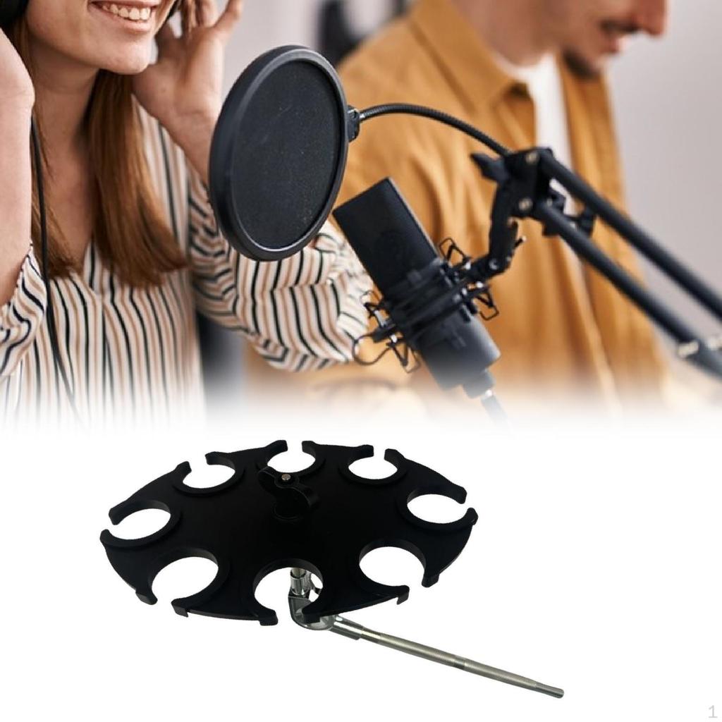 Wielofunkcyjny Uchwyt na Mikrofony Organizer Płyta Mocująca Przenośne Akcesoria Wspornik Podtrzymujący Ekspozycja