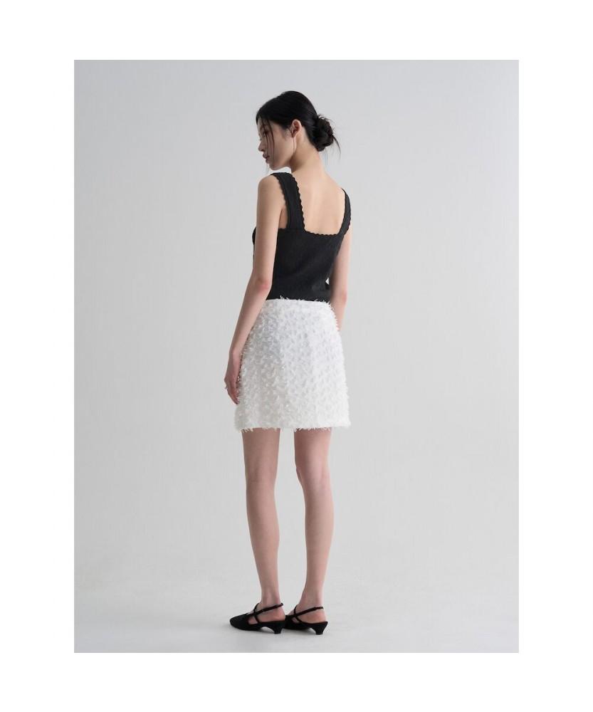 8SECONDS Motif Mini Skirt White