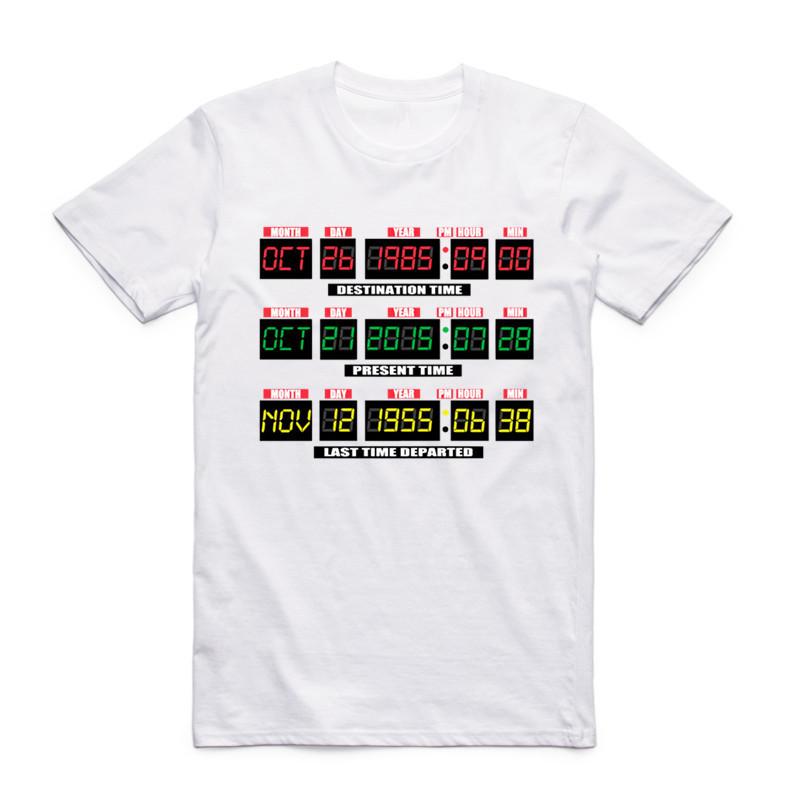 2019 Back To The Future T-shirts Summer Short Sleeve O Neck Men T Shirt Fashion Streetwear Men Clothing Tops Tees