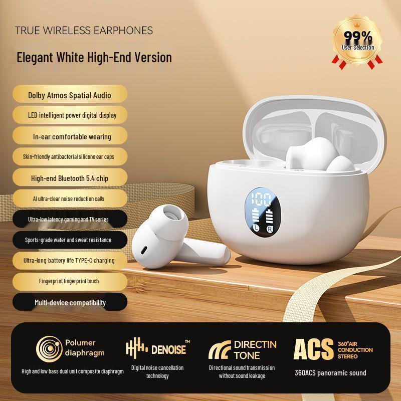895B True Wireless In-Ear Bluetooth Earphones: High Sound Quality, Ultra-Long Battery for Running and Sports