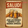 Vintage Spanish Tin Wall Art 8x12 Inch Retro Metal Sign Bar Cafe Pub Decor