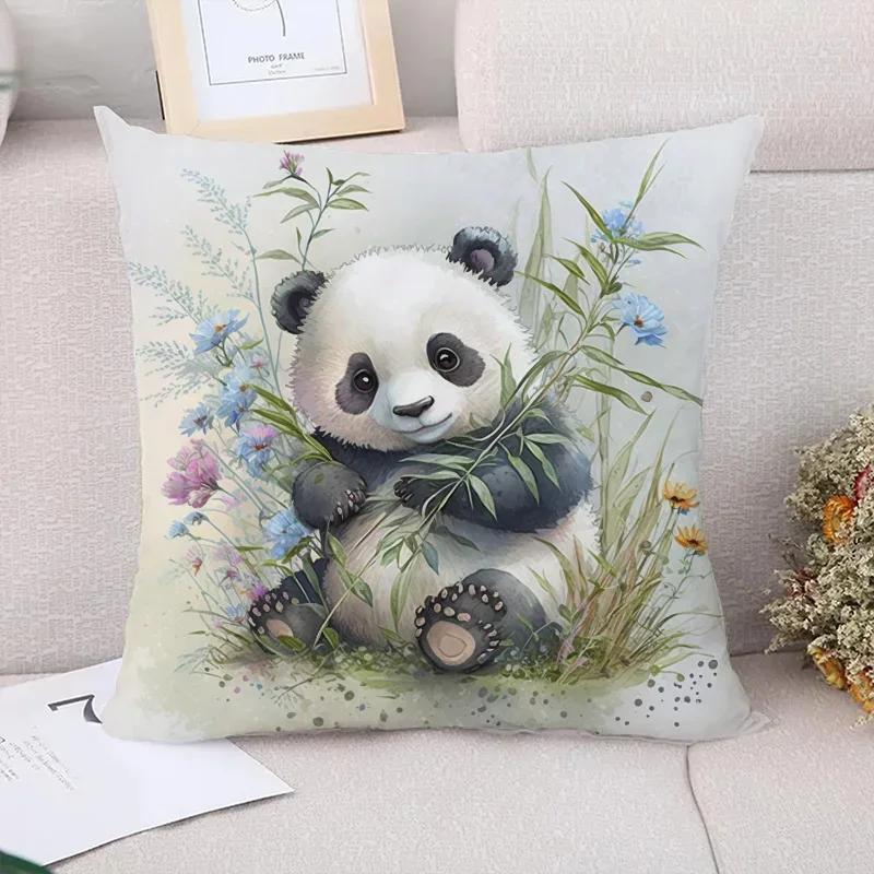 Kawaii Panda Decoration Living Room Bedroom Bed Cushion Cover Decorative Pillowcases  Cushions for Decorative Sofa Pillow