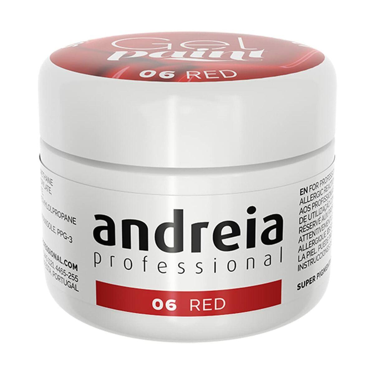 

Andreia Gel Paint Gel Nail Polish 4 Ml Red No. 06 TU прозрачный