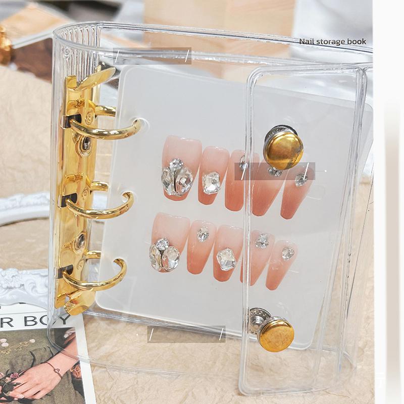 Nail Art Piece Storage Book Nail Tips Exhibition Photo Album Card Clip Display Board Diy Simple Album Book Manicure Collector
