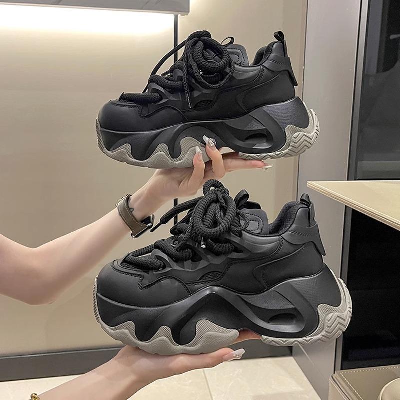 Dad shoes women's 2025 new spring platform muffin shoes heightening sports shoes ins autumn and winter casual running shoes