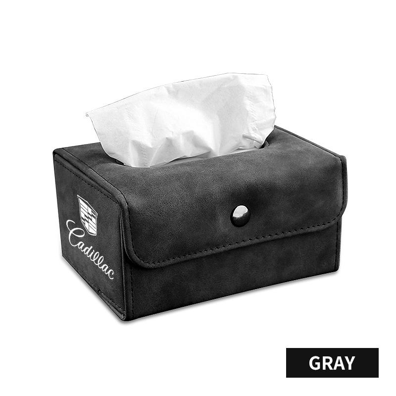 

Multi-Function Folding Car Tissue Box Accessories For Cadillac Emblem ESCALADE ATS BLS CT4 CT6 SRX STS XT4 XT5 SLR XT6 XTS сірий колір