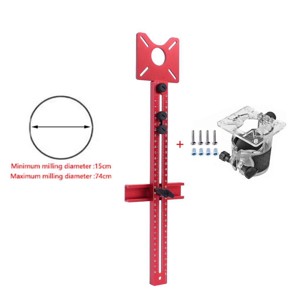 15cm-120cm Router Circle Cutting Jig 4 In 1 Router Milling Groove Bracket Woodworking Cabinet Hardware Jig Punch Groove Bracket