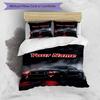 3PC Custom Name Night Mustang Bedding Set Printed Bedding Set Duvet Cover Closure Includes 1 Duvet Cover & 2 Pillowcases for All Seasons Bedroom