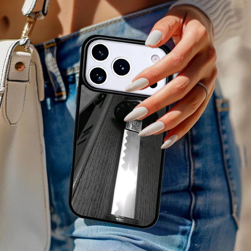 Japan Samurai Katana Phone Case For iPhone 17 Air 14 15 13 12 Max Cover For Apple 14 15 16 16e 11 Pro Max Plus
