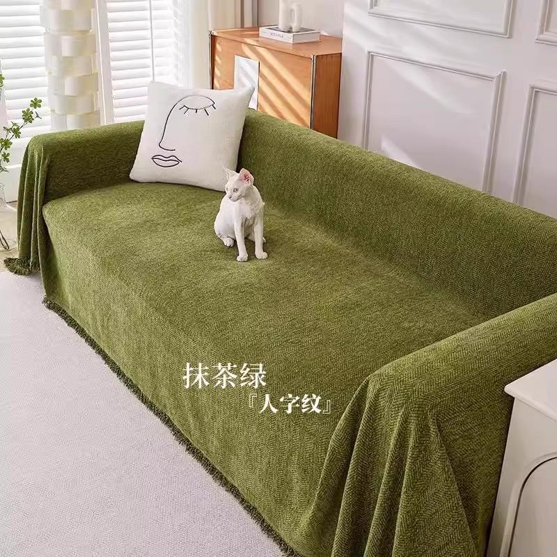 Modern Minimalist Thick Chenille Sofa Cover Throw All Season Luxury Elegant Sofa Protector Blanket