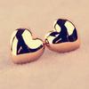 1 Pair Women Heart Shape Ear Glossy Jewelry Ears Small Studs Earrings Stud Trendy Piercing Party Simple Female