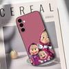 Sweet Cartoon Couple  Phone Case Black Silicone Soft For Samsung Galaxy A73,A72,A71,A70,A53,A52,A51