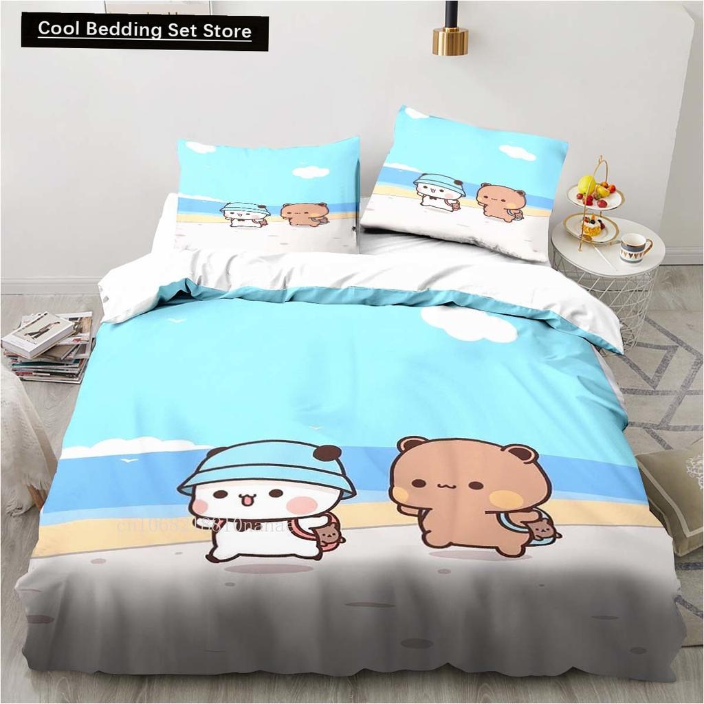Cute Bubu and Dudu Cartoon Print All Season Twin Bedding Set 2/3 Piece Comforter Set Bed Duvet Cover Double King Comforter Cover