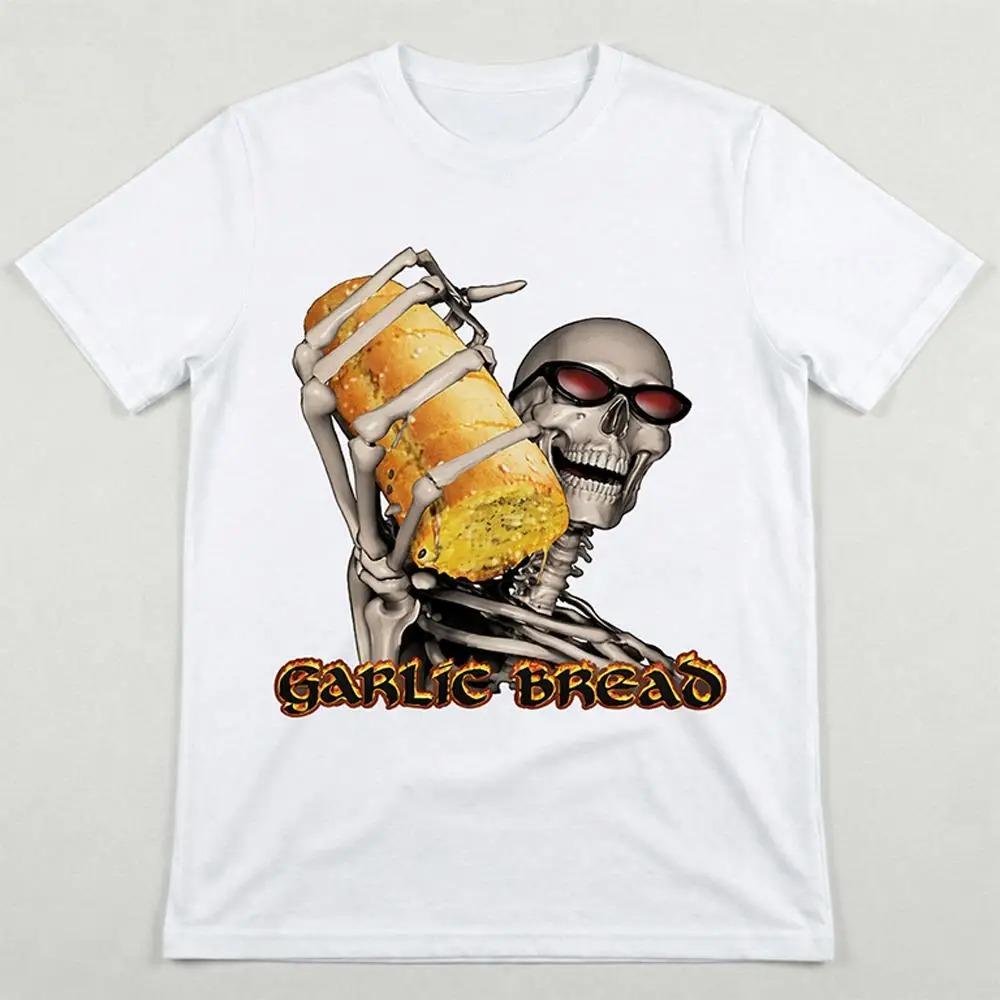 Funny Rock Style T Shirt Cool Skeleton with Sunglasses Graphic Short Sleeve Casual Top Food Lover Gothic Gift for Unisex Versatile