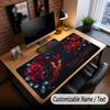 Rose Floral Theme Custom Mouse Pad Personalized With Name Text Customized Desk Mat For Office Home Decor