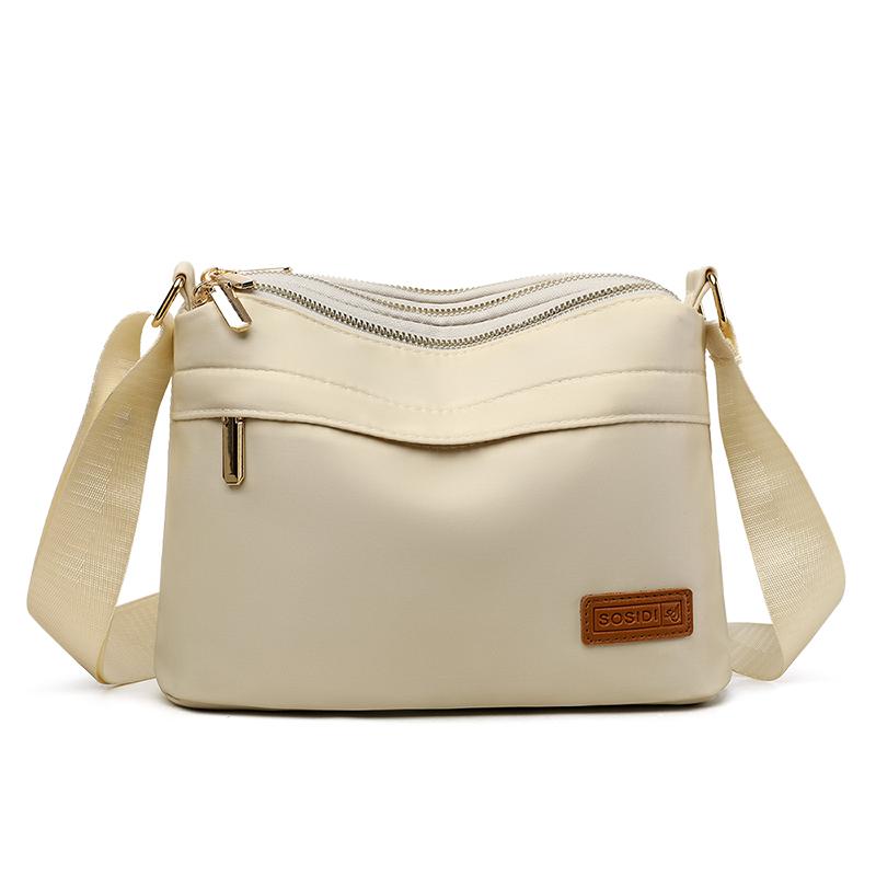 

Женская сумка кроссбоди с 3 карманами, большая вместимость, легкая, на плечо, прочная, многокарманный шоппер-тоут белый