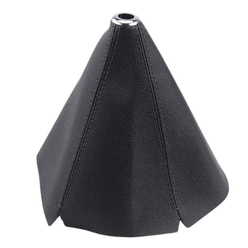 16mm Universal PU Leather Car Shift Collar Carbon Fiber Automatic Car Manual Shift Lever Knob Shift Boot Cover Leggings