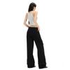 American ripped black jeans women's summer new thin high waist narrow version wide leg mopping pants niche