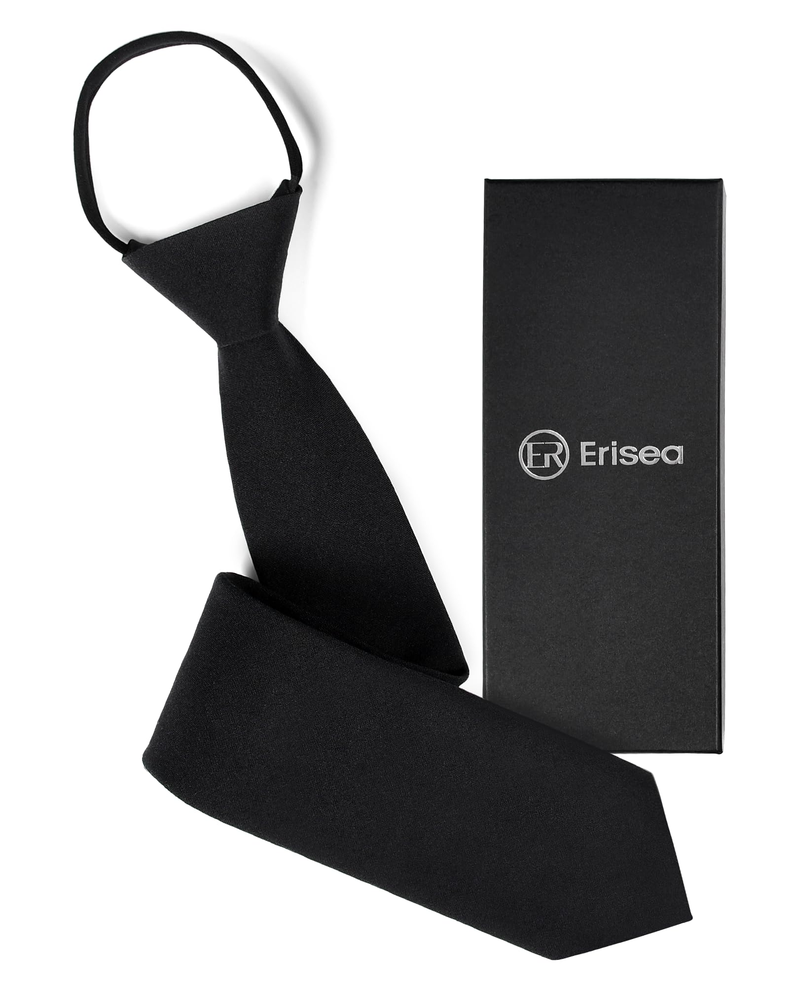 

[Erisea] Мужской Формальный Черный Галстук, Однотонный, Подходит для Свадеб, Похорон, Поминок, Памятных Служб и Собеседований, Стирка в Машине (черный)