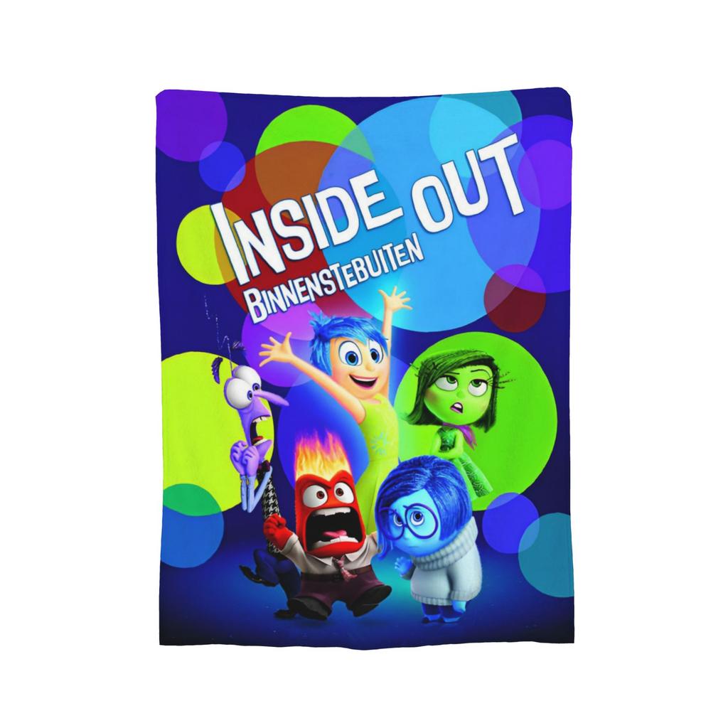 Inside Out Wool Blanket Cartoon Action Comedy Funny Throw Blankets for  Sofa Bedding Lounge 125*100cm Rug Piece,