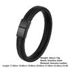 2026 Bracelet Genuine Leather Leather Bracelet Vintage Woven Titanium Steel Bracelet