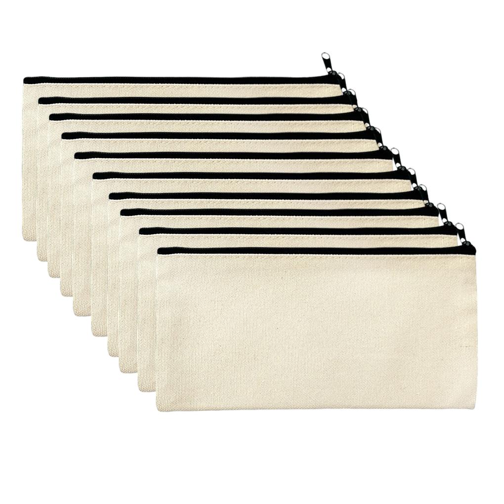 10pack/lot Store Your Keys And Pencils With These Canvas Stationery Bags Stationery Boxes Hand Drawn Bags Makeup Bags