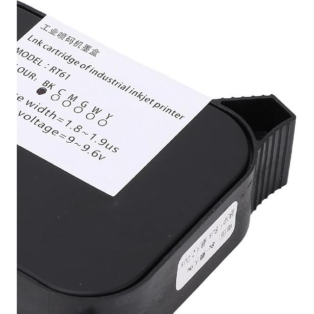 Asixxsix RT61 Ink Cartridge, 42ML Black Ink Cartridge Replacement Quick Dry Ink Cartridge for SC12 SC12T CP12 CP12W SC12KJ 12.7mm Handheld Inkjet