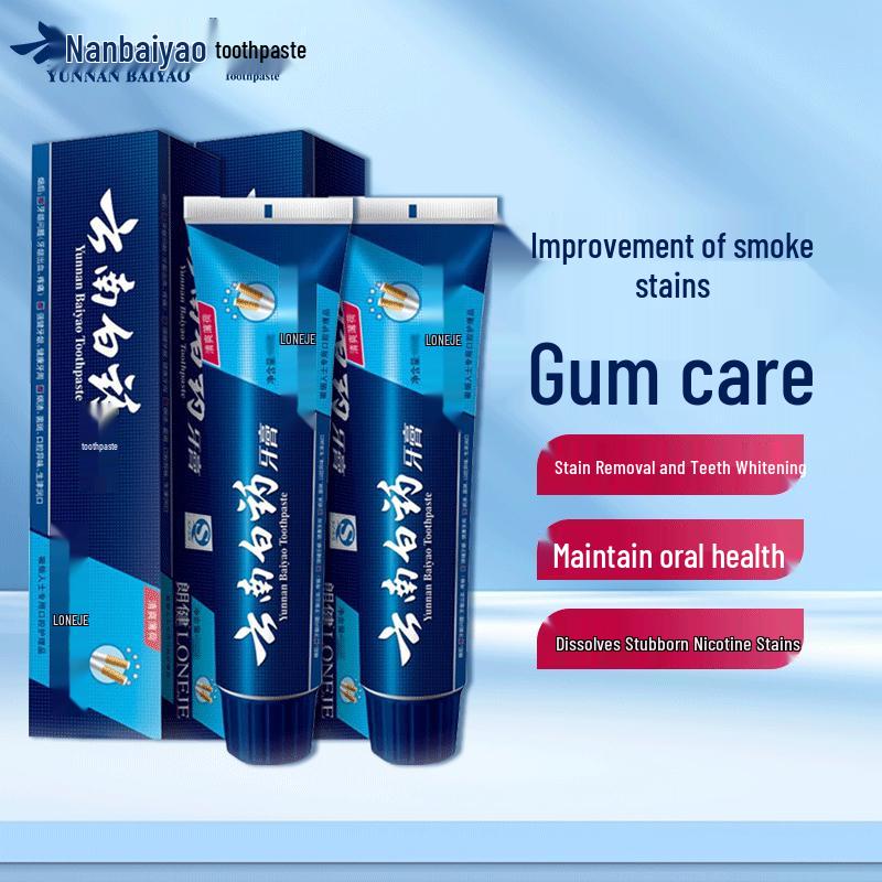 Yunnan Baiyao Langjian Toothpaste - Refreshing Mint Twin Pack