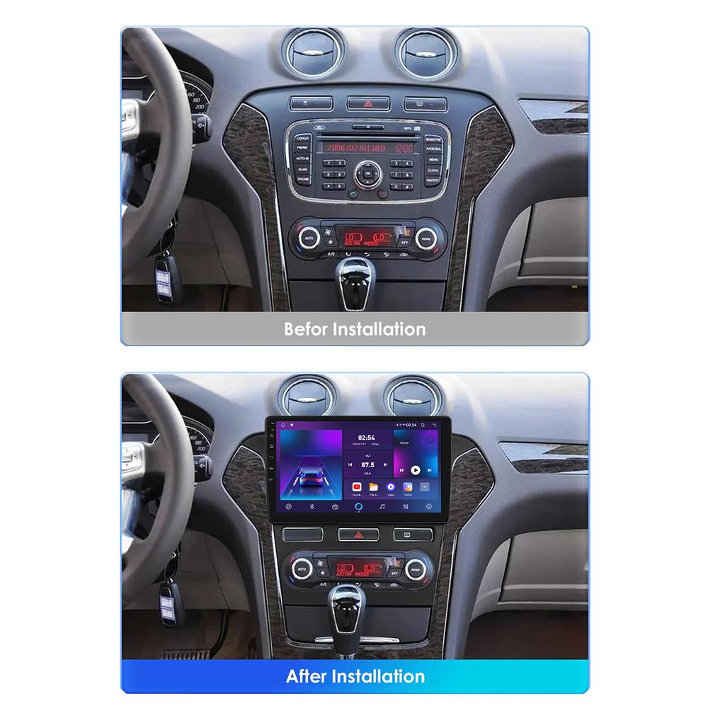 Android Bilradio For Ford Mondeo 4 2010-2014 Multimediaspiller Hovedenhet Stereo GPS Navigasjon BT WIFI 1+16GB