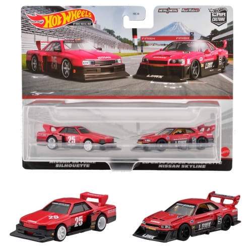 Hot Wheels Premium 2-Pack Nissan Skyline Silhouette/LB-ER34 Super Silhouette Nissan Skyline [Ages 3 and Up] HKF49