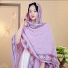 Casual Dark Pattern Hooded Shawl: Versatile, Comfortable, Breathable, Warm, Simple Fashion Scarf-Cape.