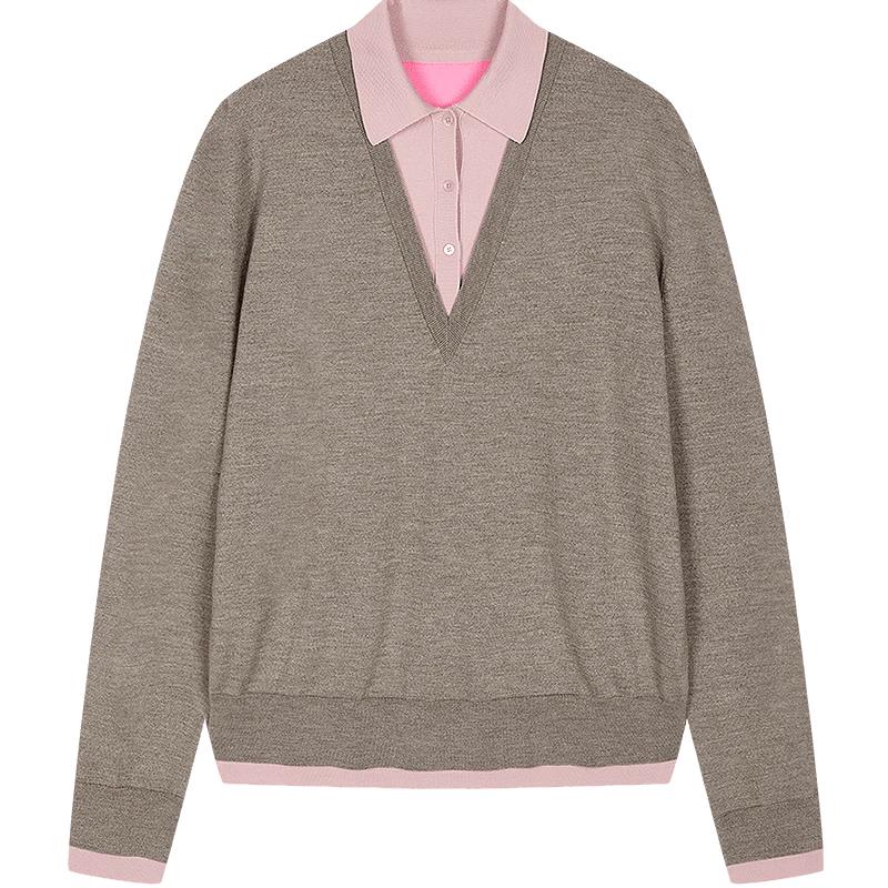 

JNBY 25 Autumn Loose Fit Polo Pullover Sweater M