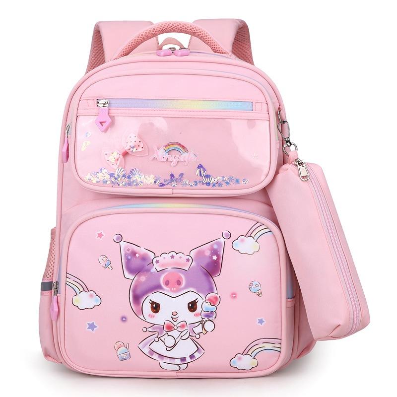 Elementary School Schoolbag Women's New Fresh Cartoon Cute Girl Backpack Lightweight Nylon Large-capacity Girls Schoolbag